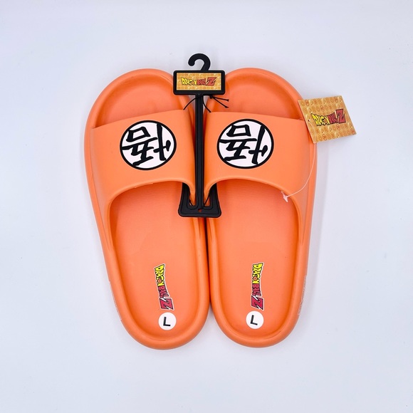 NEW Dragon Ball Z Goku Kanji Anime Slip On Pillow Slide Sandals Men’s M, L, XL - Picture 7 of 9